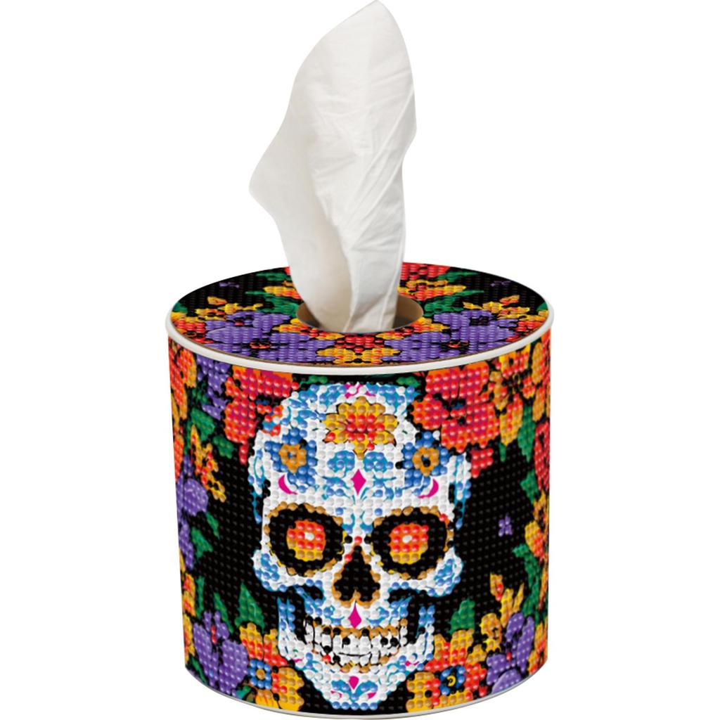 5D DIY Diamond Art Rhinestones Decorative Tissue Box Full Drill Crystal Mosaic Tissue Holder for Home Car Desk Decoration Craft