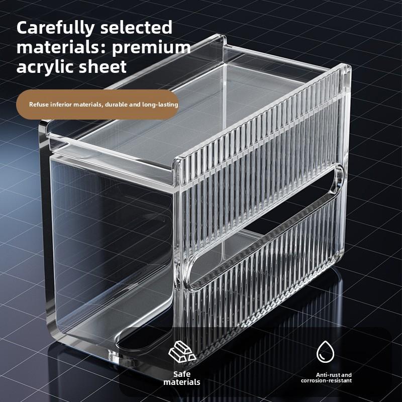 Storage Box, Wall-mounted Toilet Paper Box, Bathroom Tissue Box, Transparent Toilet Paper Box, Toilet Paper Box