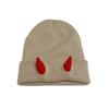 1PC Warm Stretchy Devil Playful Hat Cold-Resistant Beanie Winter-Ready Knitted Trendy Horn Soft-Knitted