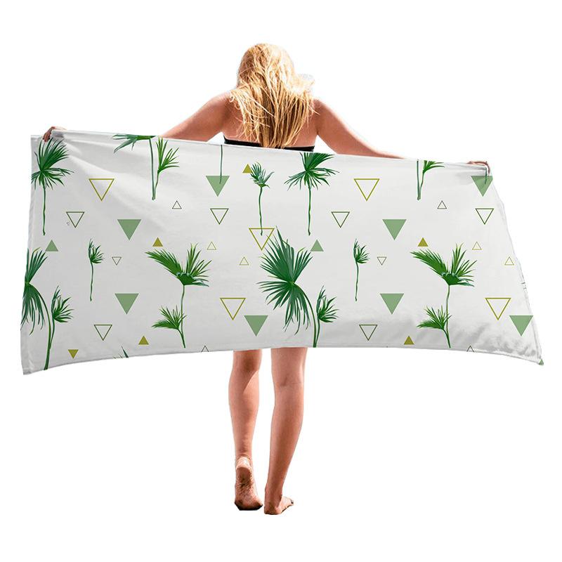 

Flower Plant Series digital-printed polyester Superfine fiber double-sided fleece Beach vacation bath towel, beach towel W40*H60(CM)