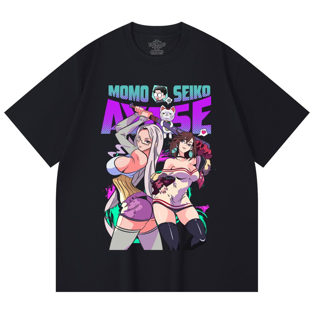 230 Gsm 100% Cotton Dandadan V22 Momo Seiko Print Unisex Heavy Cotton T Shirt