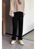 Plus Size High-Waisted Fleece-Lined Wide-Leg Jeans for Women - Autumn/Winter Straight Floor-Length Pants
