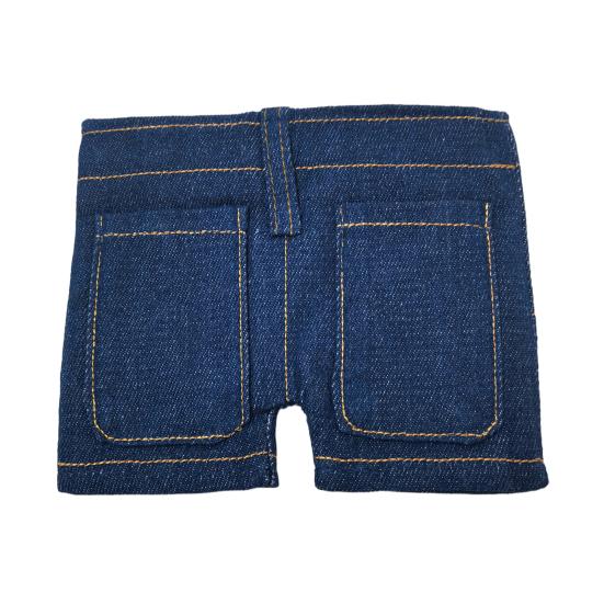 Faltbare Kurze Jeans Geldbörse Retro Jeans Kartenetui Bargeld Münzbörse mit Mehreren Kartenfächern Fächern Geschenk für Männer Frauen