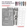 Home Manicure Nail Stamping Plate with Etched Metal Nail Art Templates, Reusable Nail Art Tool for Precise Pattern Transfer