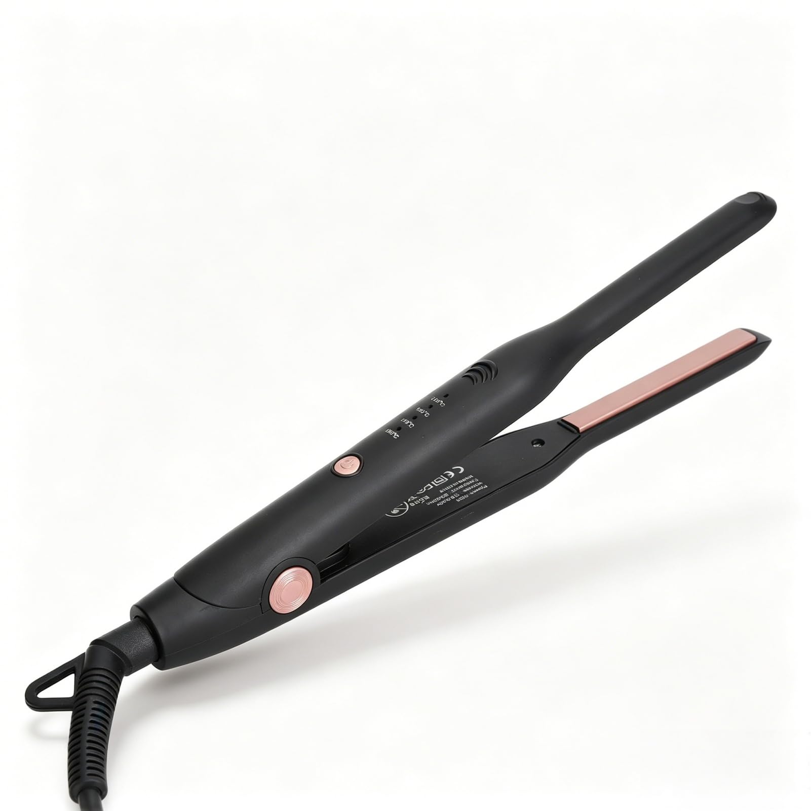 1cm mini hair straightener, narrow plate straightener, suitable for short hair and bangs, 2-in-1, adjustable temperature. US