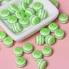 Japanese Macaron Lollipop Bead DIY Charm Set: Childlike Striped Round Beads for Phone and Bag Accessories