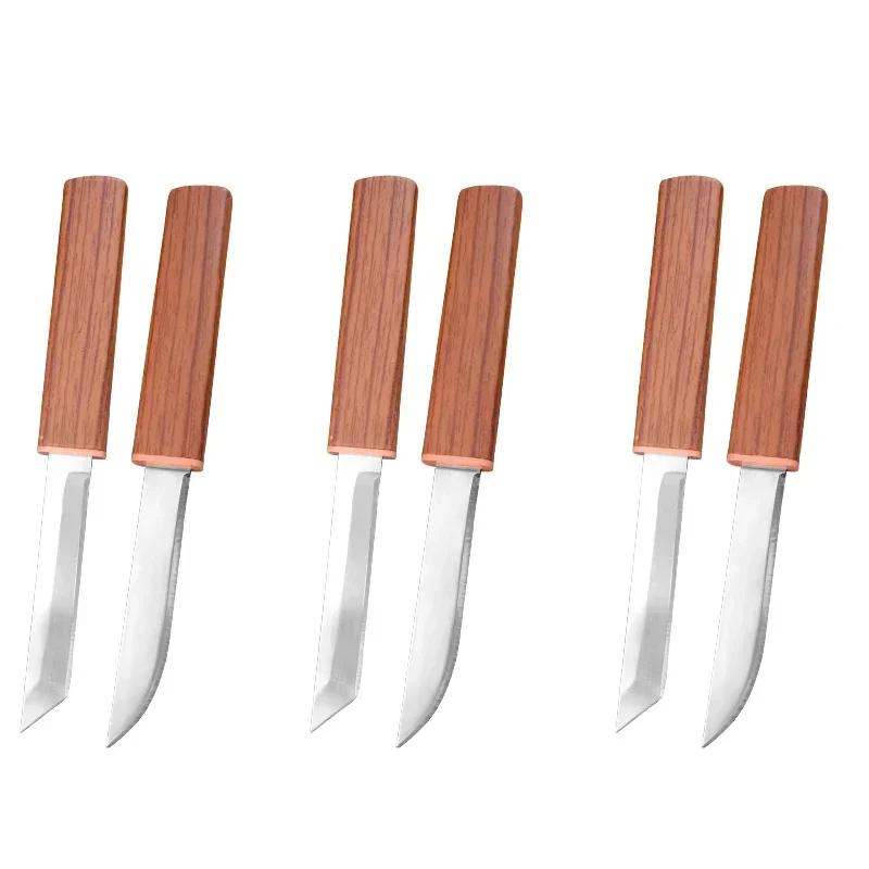 

2 в 1 нож для нарезки, тесак для рыбы, фруктов, стейков, кухонные ножи, кованые вручную, пластиковая ручка, универсальный нож для обвалки мяса, поварской нож