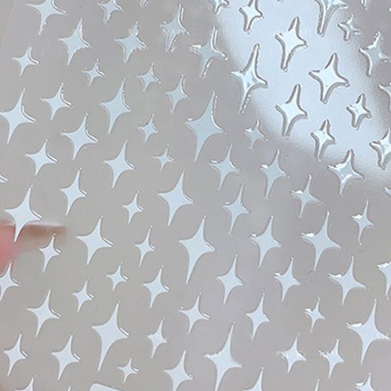 Adesivo per Manicure Ultra Lucido Autoadesivo Facile da Applicare Non Sbiadisce Adesivo Fai da Te Sottile Bianco Dorato Nero Argento