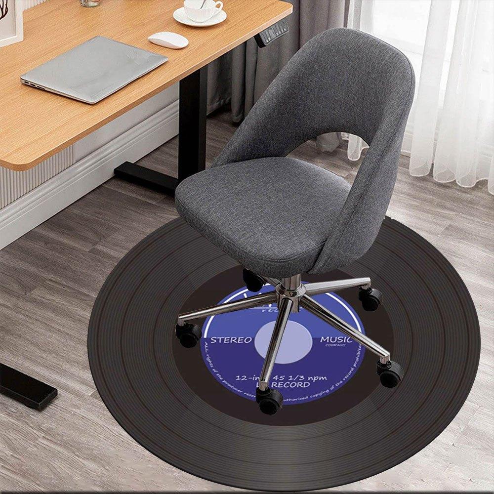 

Vintage Vinyl Record Album Cover Art PrintRound Non-Slip chair mat chair carpet for office Rugs for Office Decor Gift For Valentine s Day Mother s Day 80cm by 80cm