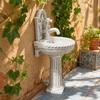 Yousheng Miniature Bathroom Sink Model, Vintage Roman Column Pedestal Round Wash Basin Dollhouse Accessory for Micro Landscape, DIY Crafts