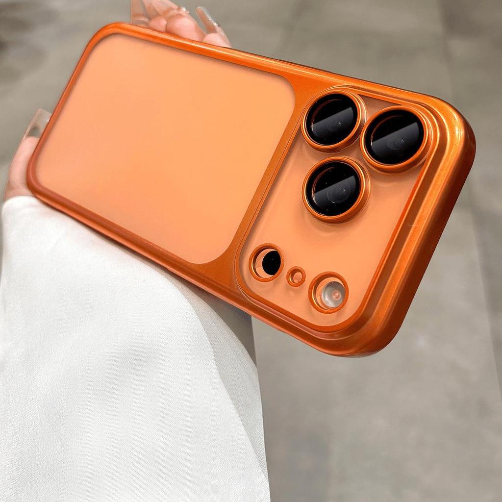 iPhone 17 Pro Max Ultra-thin Frosted Electroplated Case with Apple 16 Lens Film