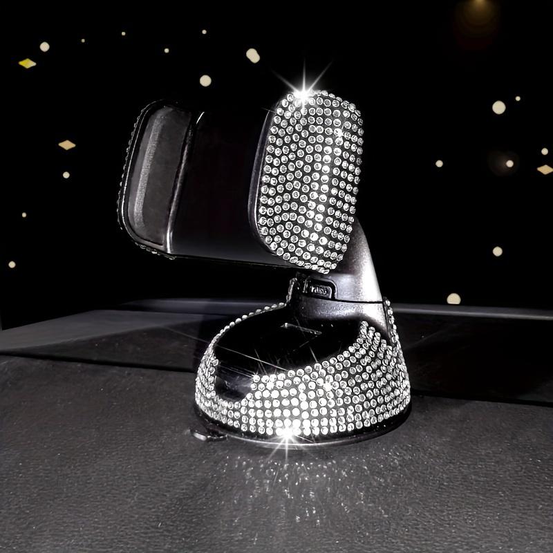 

Luxury Rhinestone Car Phone Holder Multi-Functional, Rotating Suction Cup Mount with Sparkling Crystals for Dashboard Phone Holder for Car белый