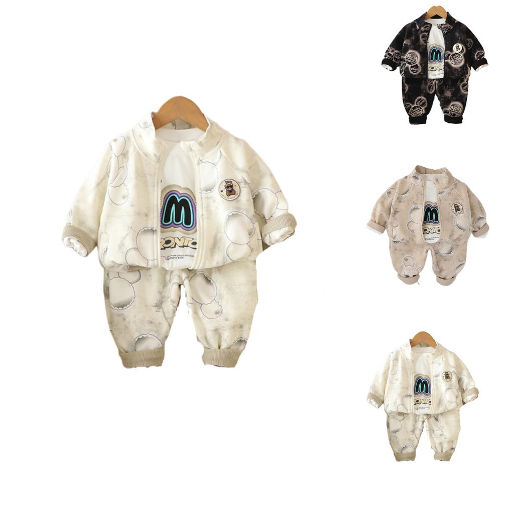 Kids Casual Long-Sleeve Set, Comfortable Daily Wear Outfits