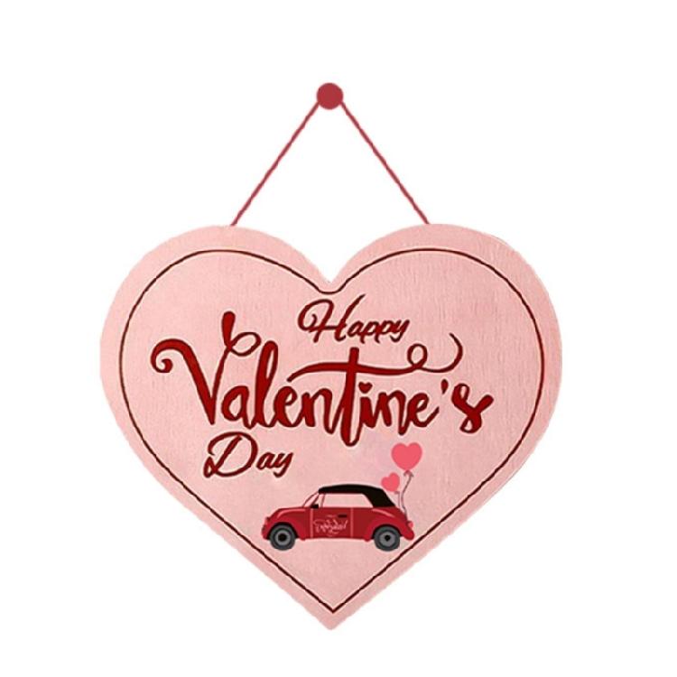 Valentines Day Wall Ornament Paper Door Hanger with Rope Home Office Decoration Decorative Holiday Present