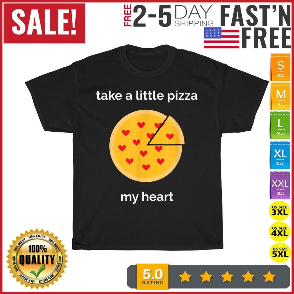 

Cute and Clever Pizza My Heart Valentine s Day Food Vintage T Shirt Men Women 2XL