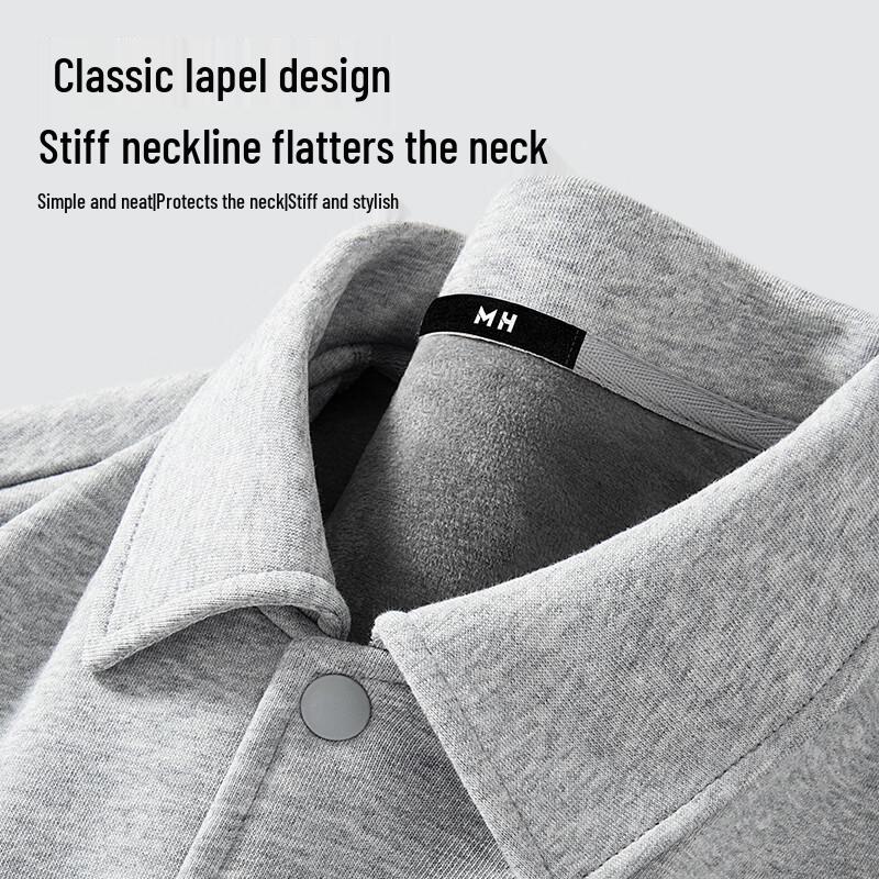 MINISO Men's Fleece-Lined Lapel Jacket