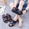 Fashion Men Summer Slip on Sandals Non Slip Open Toe Casual Comfortable Trendy Buckle PVC Flip Flops