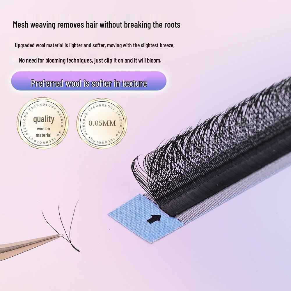 Three-Leaf Clover 0.05 Natural Dense Non-Scattered False Eyelashes