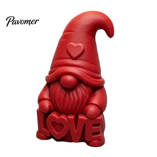 Anniversary Gifts for Couples Faceless Love Gnome Figurine, 3D Printed Valentine's Day Desktop Decor, Modern Minimalist Desk Accessories Romantic
