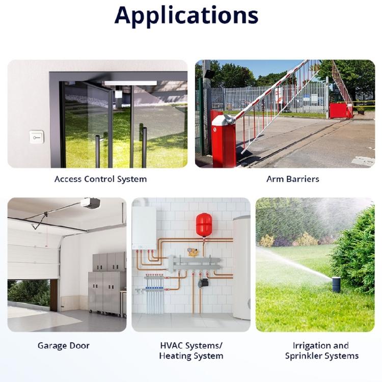 WiFi Relays Module, Dry Contact Output, Matter Protocol, AC100-240V or DC12-48V, App Scheduling