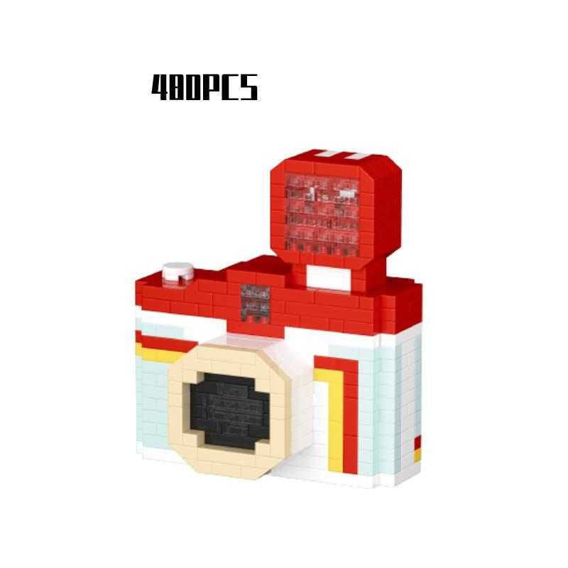 Vintage Retro Camera Building Blocks Toy For Kids Diy Plastic Assembly Toy Set With Abs Plastic Material 460-645 Blocks Included