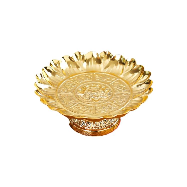 Sacred Ritual Fruit Bowl for Altar Decorations Party Serving Safe Food Grade Alloy Centerpieces 6 inches