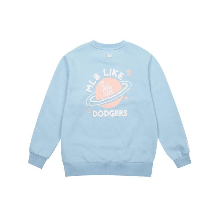 MLB Sweatshirts Unisex Light Blue Crew Neck Moderate Regular 31MT01041-07S