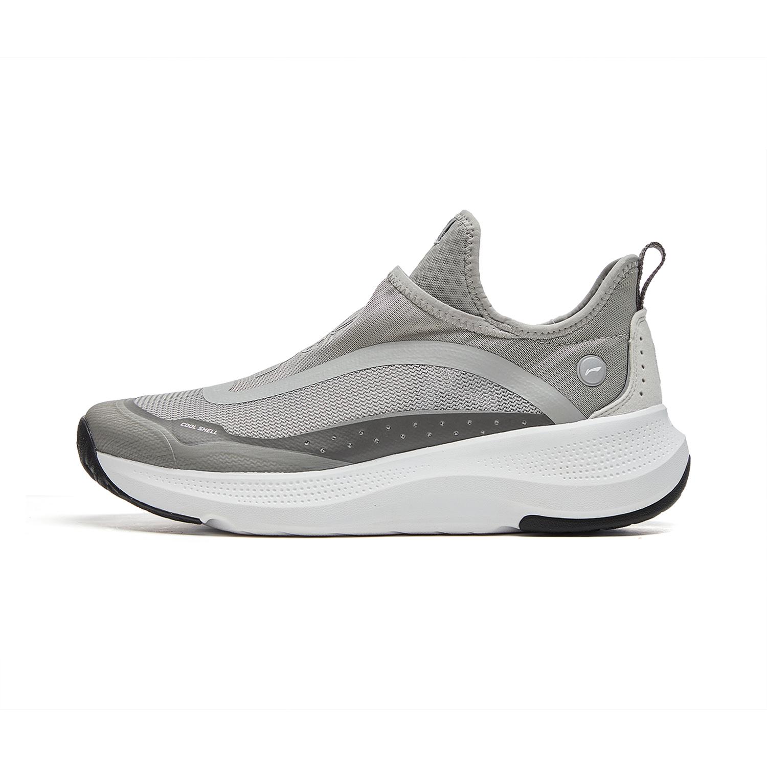 Li-Ning Logo Letter Breathable Men Low Top Casual Shoes Grey AGLU153-4 43