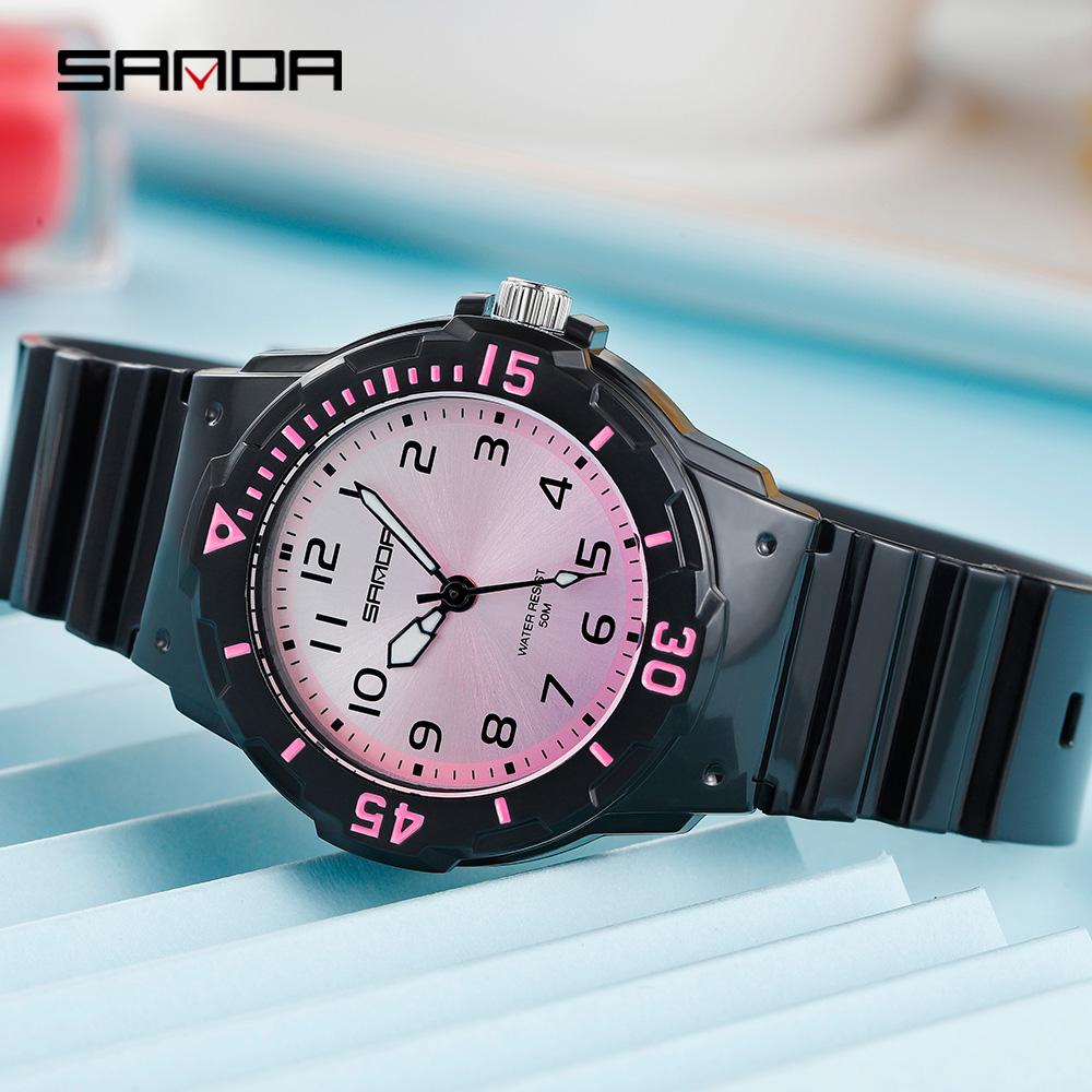 Casual Ladies Watch Simple Sports Quartz Watches Waterproof Clock Kids Wristwatch Sanda Top Brand Student Gift Relogio Masculino