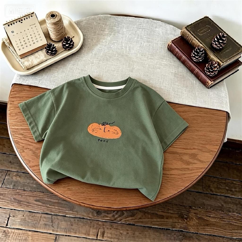 Childrens Wear Tshirt Tops Summer Clothing Simple Fashion Girl And Boy Short Sleeve Tshirts Round Collar Casual T Shirt 9m7y