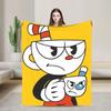 Cupheads & Mugmans Blanket Quality Soft Warm Cartoon Throw Blanket Winter Children Couch Chair Fluffy Bedspread