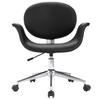 Swivel Dining Chair Black Faux Leather
