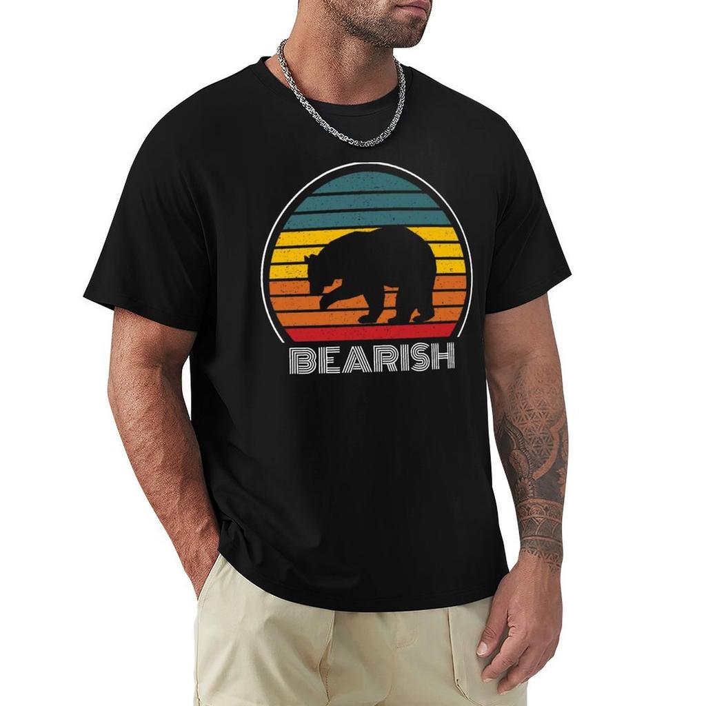 Bearish Retro Style Tshirt Quick Dry Sports Short Sleeve Tee