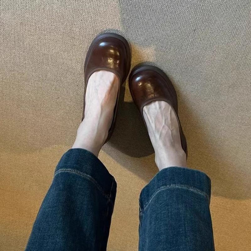 Fashion Hot Selling 2025 Women Square Toe High Heels Spring Light Sneakers Fashionable Flat Shoes Women Work Shoes Comfortable for Work