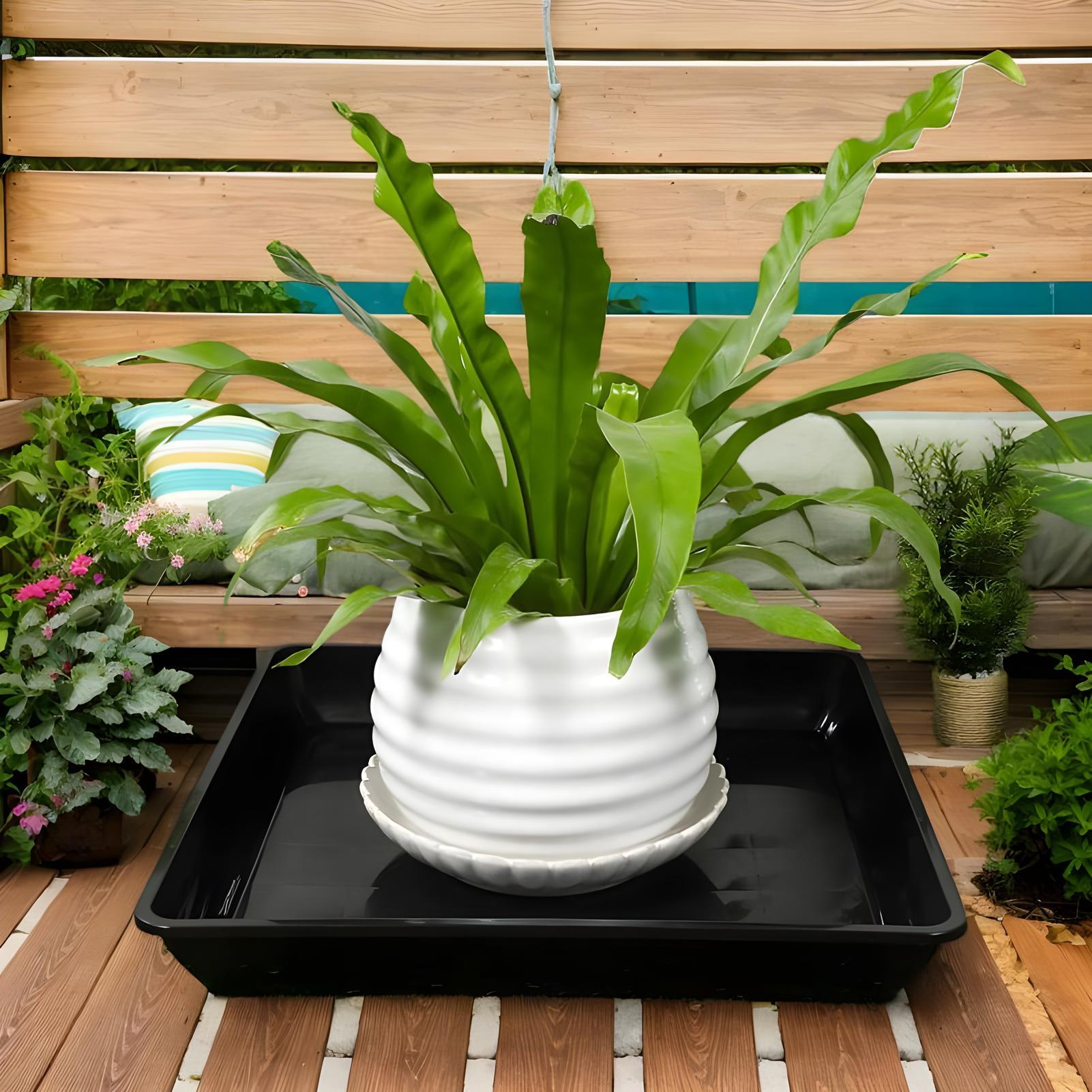 2pcs Square Plant Saucer 35cm Plant Saucer Tray Heavy Duty Plastic Plant Trays Flower Pot Indoor Outdoor Home Garden Supplies