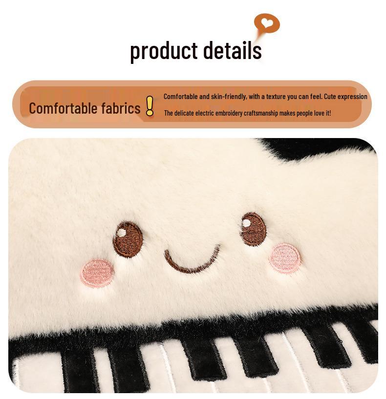 Çizgi Film Peluş Müzik Aleti Bebek - Klasik Piyano, Gitar ve Pipa Oyuncak Hediyelik