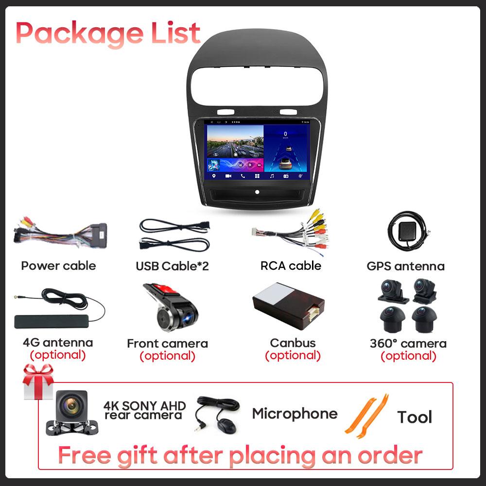 For Dodge Journey JC 2011 - 2020 Android 13 Car Head Unit Stereo Radio Multimedia Video Player GPS BT Carplay Android Auto 2din