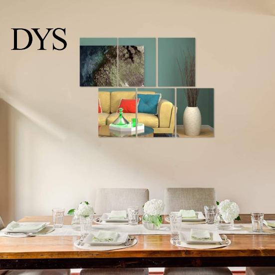 Bathroom Mirror Decal Self Adhesive Flexible Waterproof Reflect Clear Home Decoration Square Shape Living Room Sticker