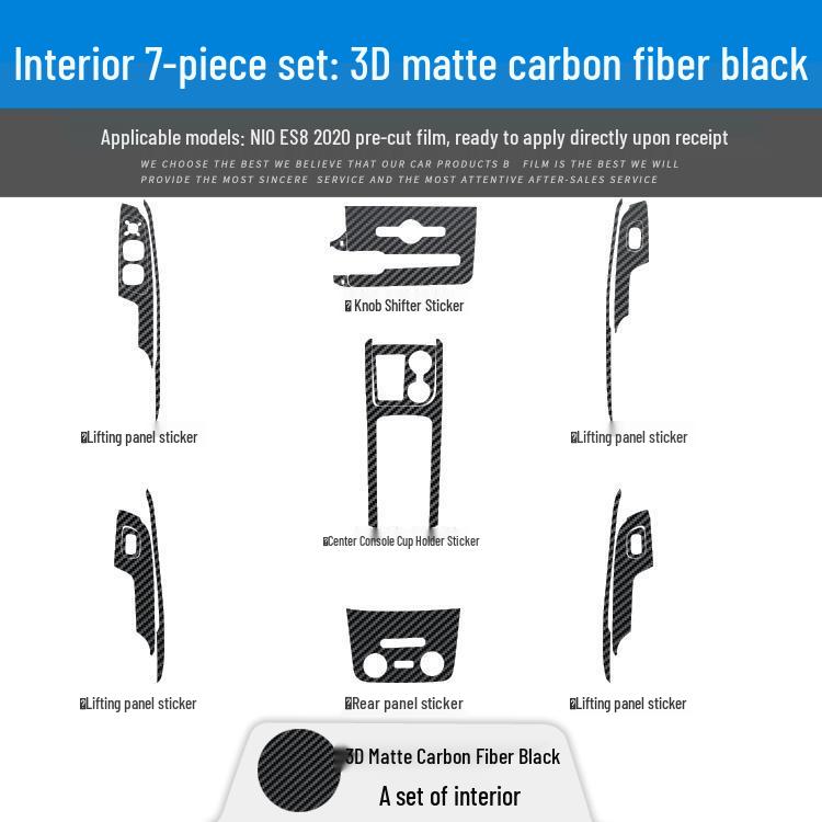 Compatible Nio ES8 (18-20) Carbon Fiber Gear Stickers for ES6/EC6 - Free Replacement If Damaged