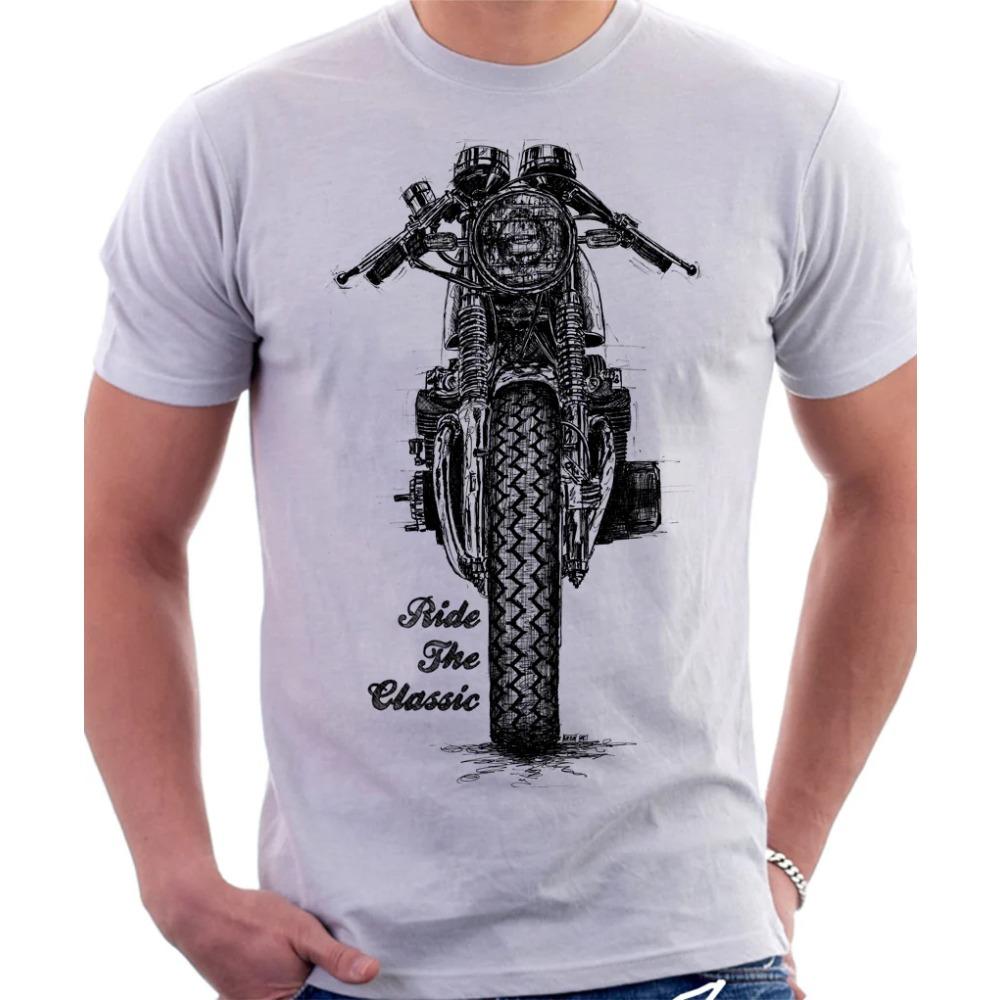 Honda Mens and Womens Tshirt Honda CB 200 Summer Motorcycle Tee Racing Shortsleeved Spring Cycling Offroad Loose Top