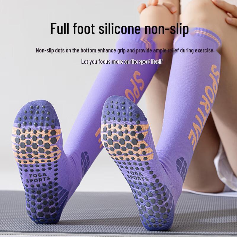 OEING Women's Anti-Slip Yoga Compression Calf Socks