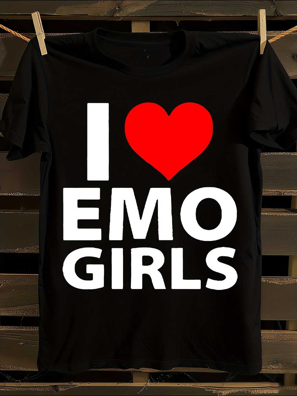 

Смешная футболка с принтом «Я люблю эмо-девушек» XXXL