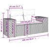 Vidaxl 6-Cz. Gartenmöbel-Set mit Kissen, Schwarzer Polyrattan