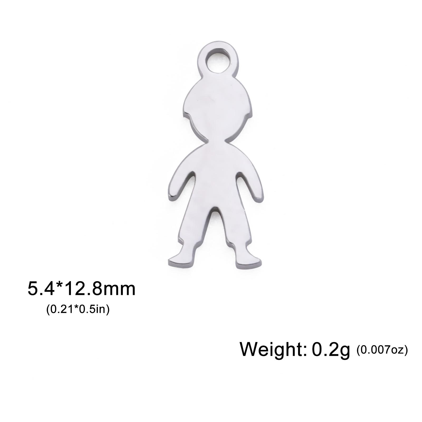 

Teamer 5pcs Boys Charms Stainless Steel Charms for Jewelry Making DIY Pendants Necklace Wholesale Jewelry Making Supplies
