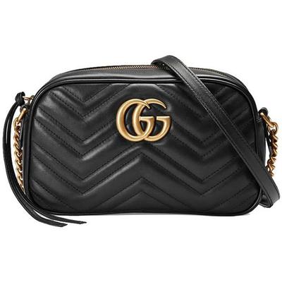 Borsa a Spalla Piccola GG Marmont Matelassé Nera Donna Borse a Spalla 447632-DTD1T-1000