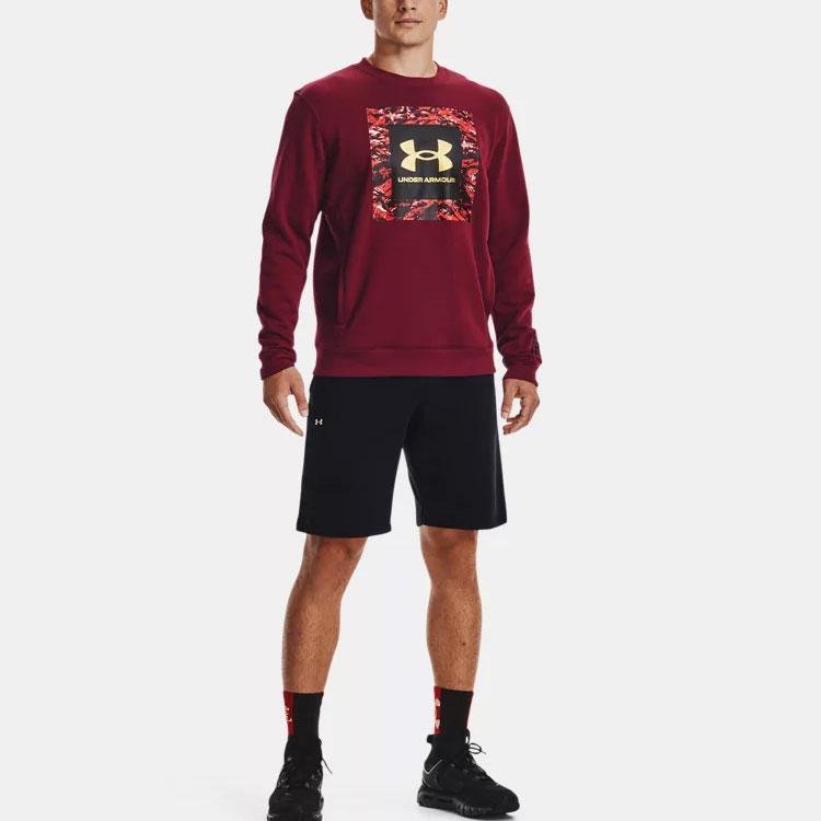 Under Armour New Spring Series Fleece Lined Pullover Sports Hoodie Men hoodies Red 1366426-626