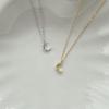 S925 Sterling Silver Moon Pendant Necklace: Women's Simple, High-End Crescent Clavicle Chain
