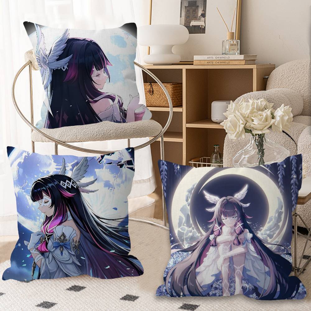 Genshin Impact Columbina Cushion Cover Polyester Sofa Cushions Decorative Throw Pillows Home Decoration Pillowcover