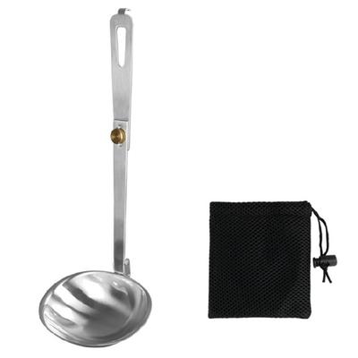 Stainless Steel Ladle Spoon Ladle with Foldable Handle for Sauce, Soup, Cooking