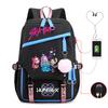 Children'S Schoolbag Contrasting Colors Neutral Leisure Travel Usb Backpack Animation Printing Primary And Secondary School Students